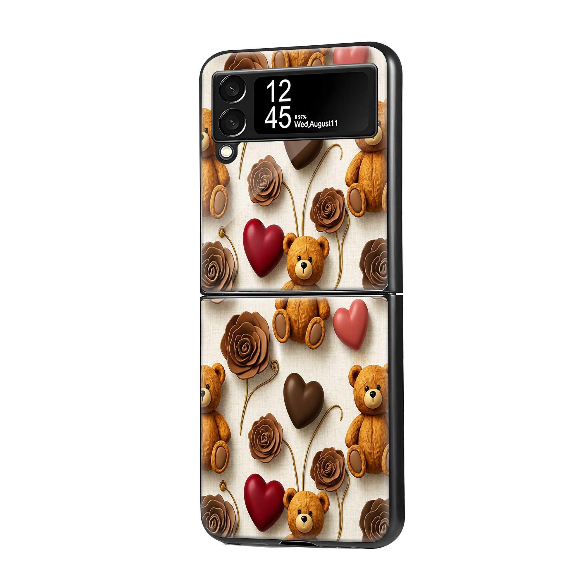 Choco Teddy Samsung Z Flip Glass Case Main image