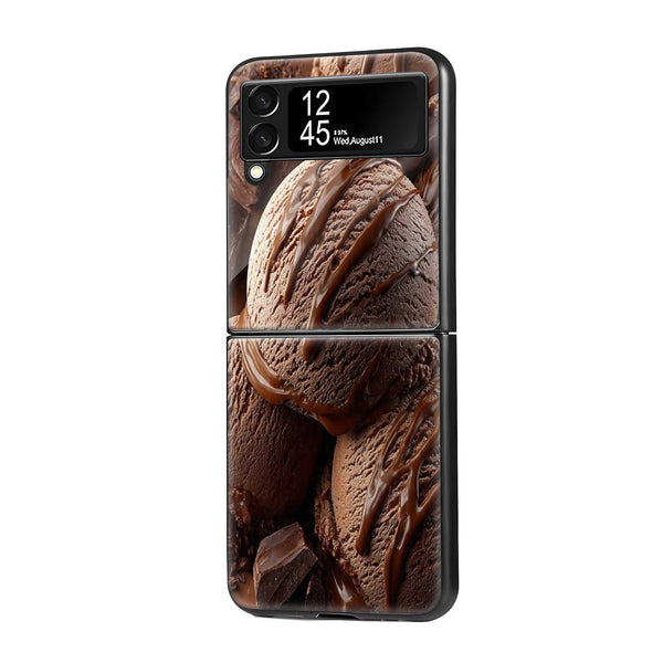 Chocolate Drip Samsung Z Flip Glass Case