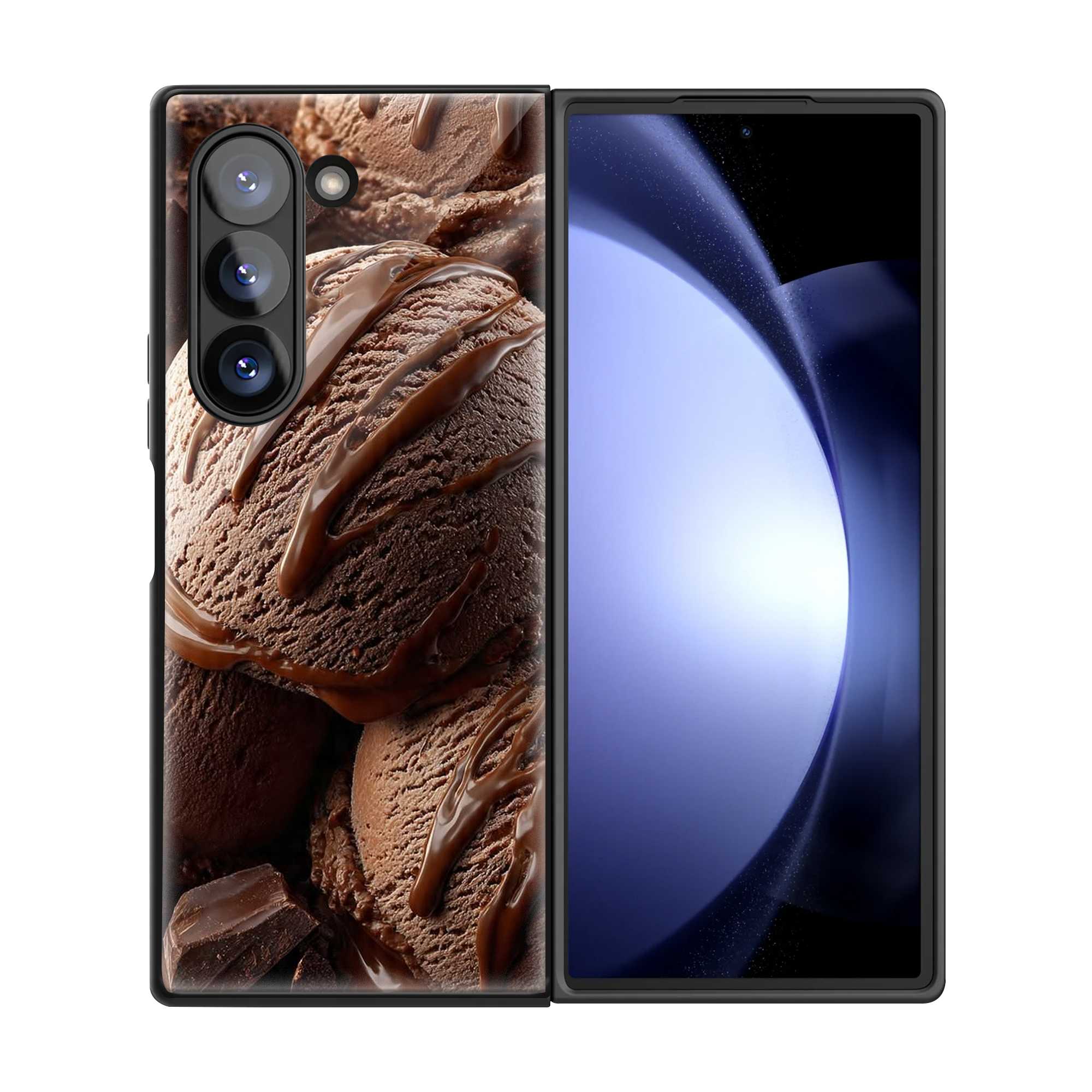 Chocolate Drip Samsung Z Fold Glass Case