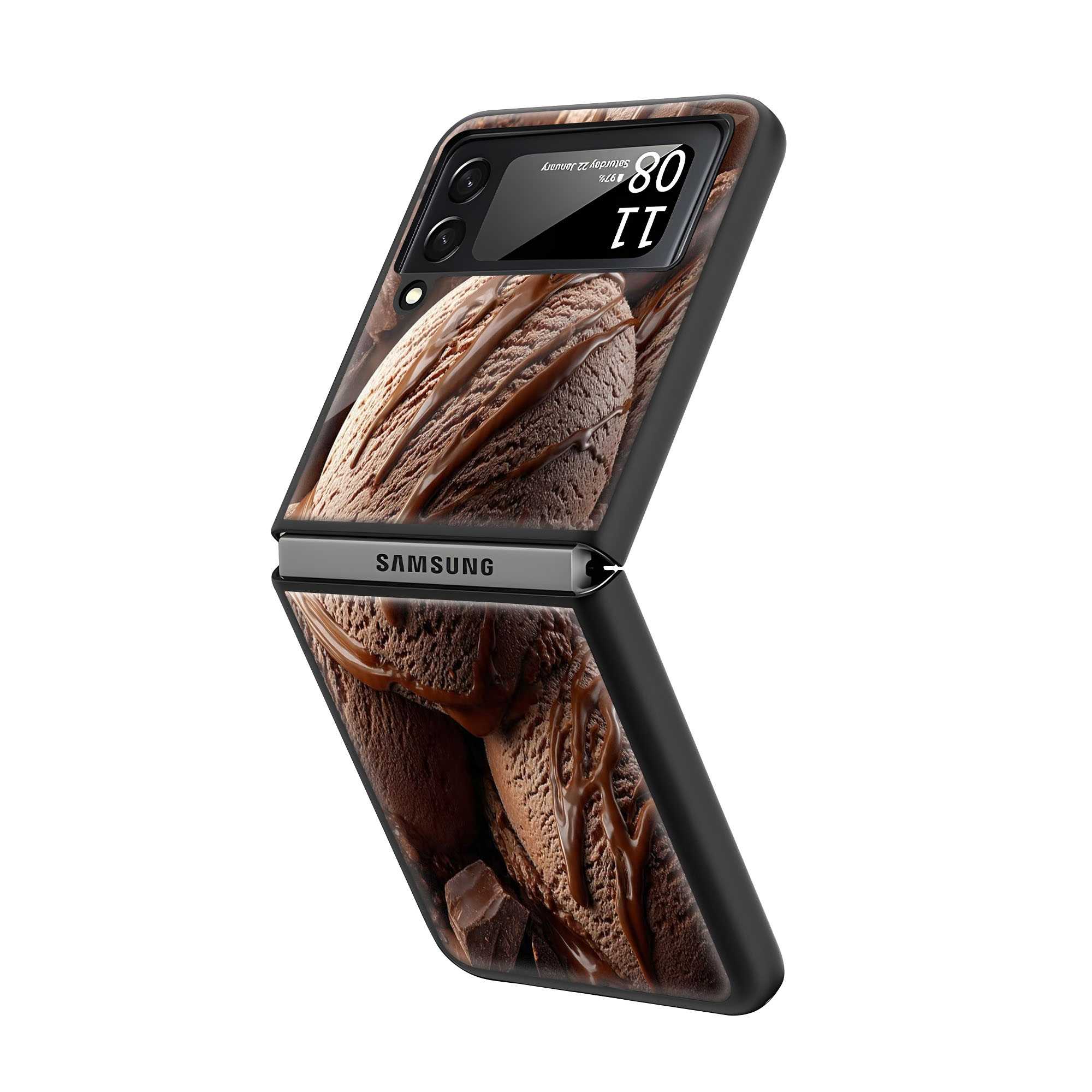 Chocolate Drip Samsung Z Flip Glass Case
