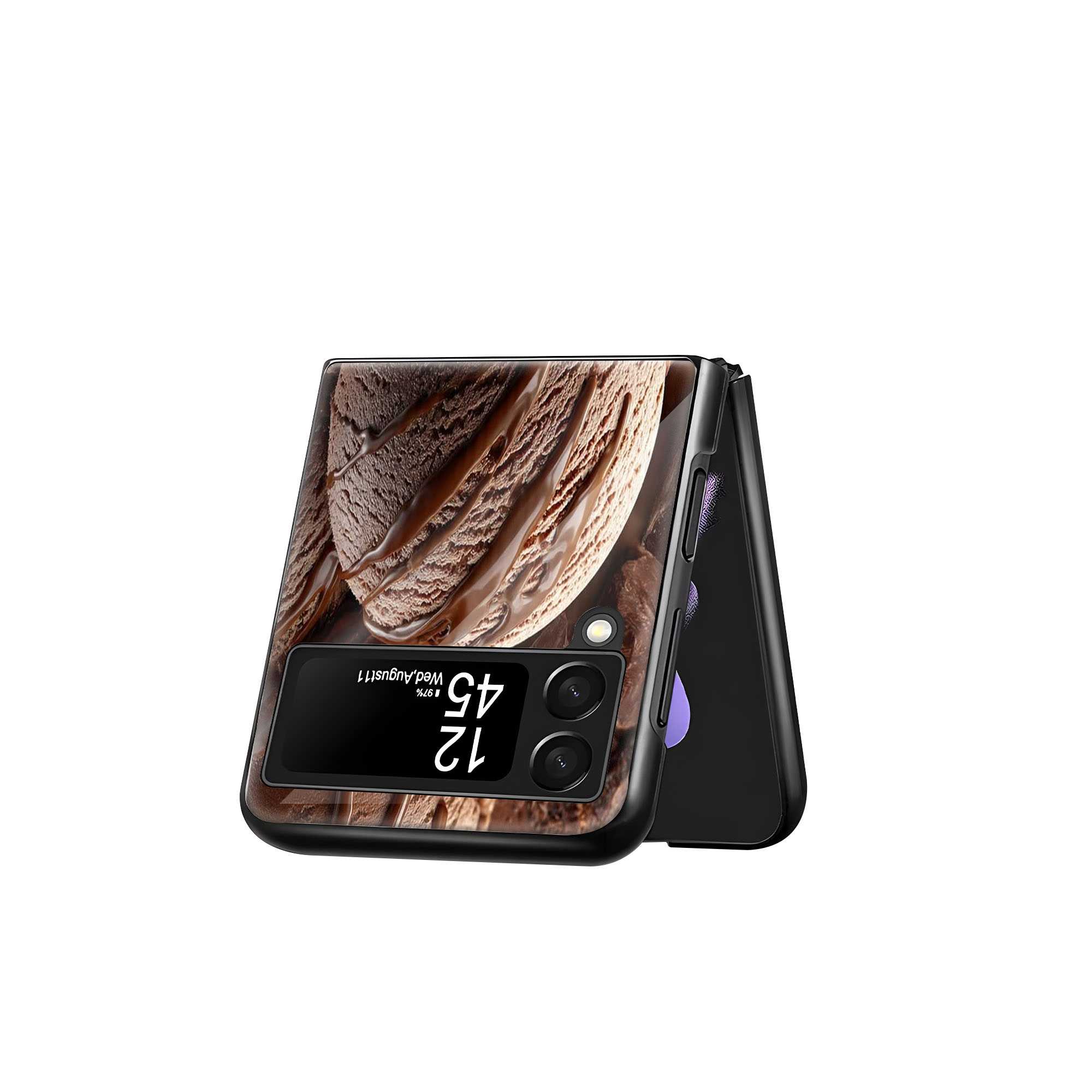 Chocolate Drip Samsung Z Flip Glass Case