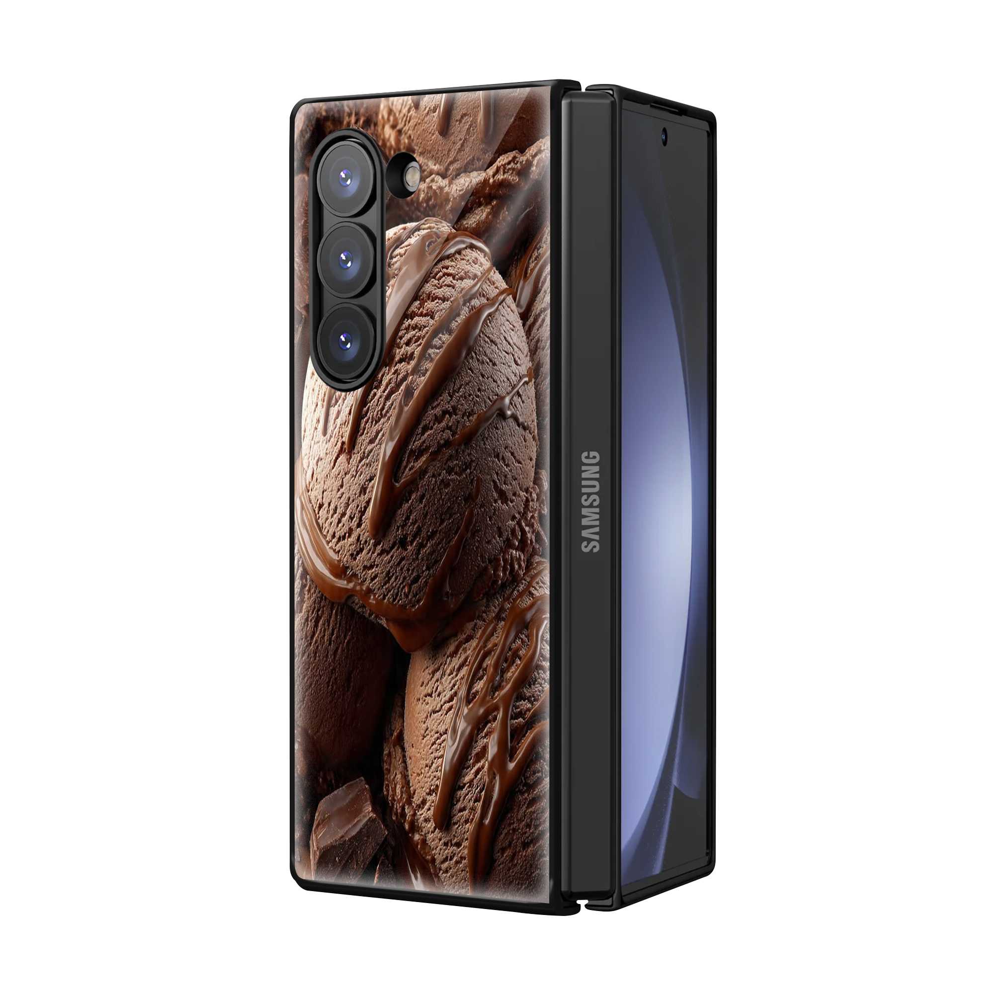 Chocolate Drip Samsung Z Fold Glass Case