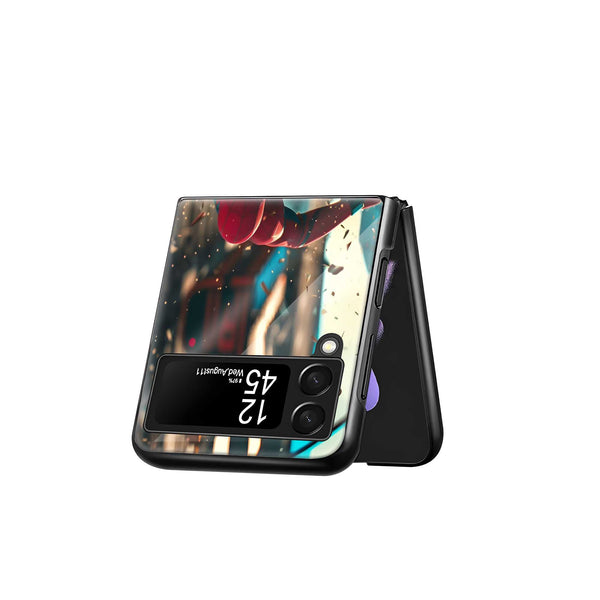 City Web Impact Samsung Z Flip Glass Case