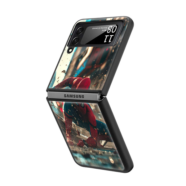 City Web Impact Samsung Z Flip Glass Case