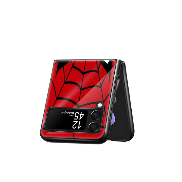 Classic Red Spider Mask Samsung Z Flip Glass Case