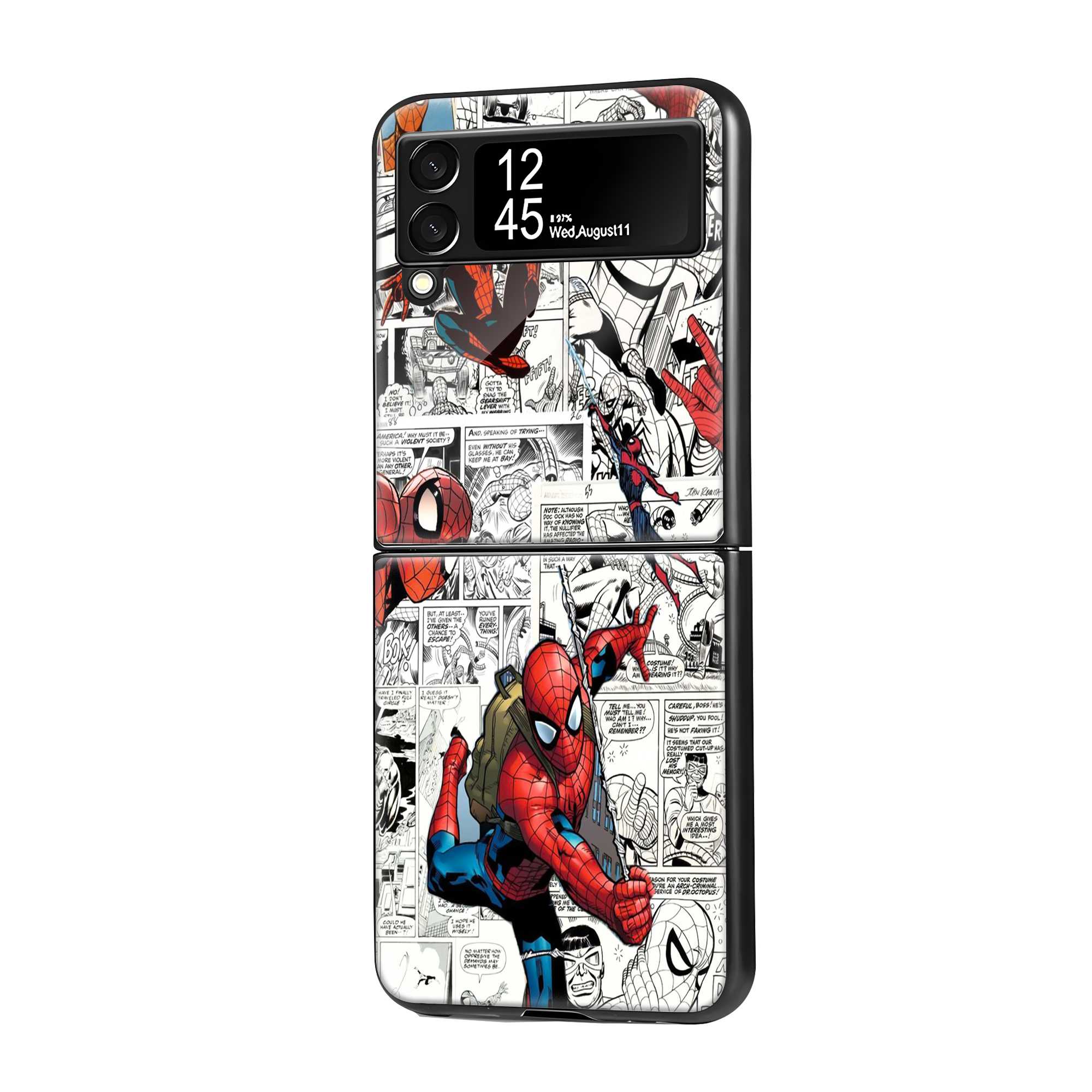 Classic Spider-Man Comic Samsung Z Flip Glass Case