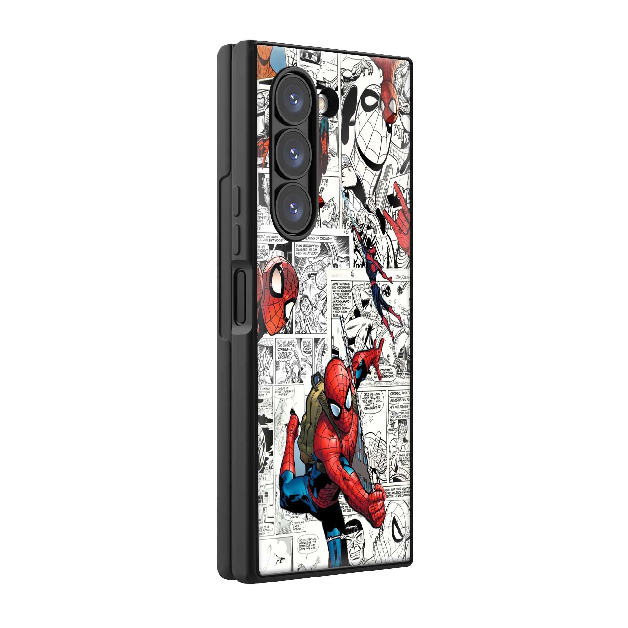 Classic Spider-Man Comic Samsung Z Fold Glass Case