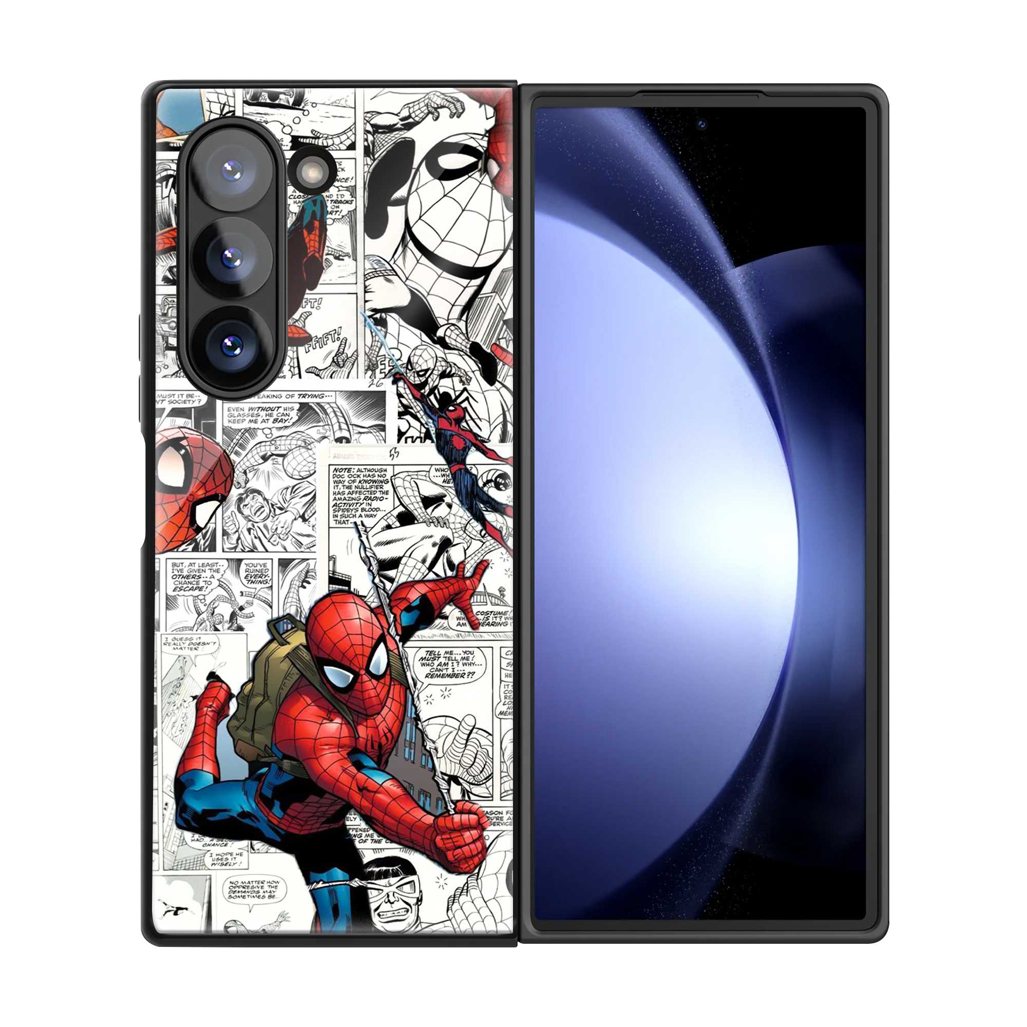 Classic Spider-Man Comic Samsung Z Fold Glass Case