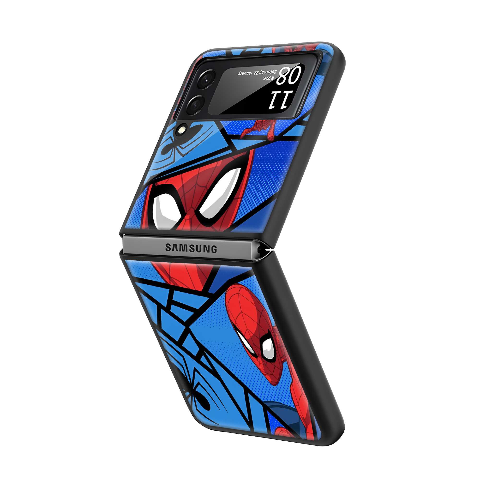 Classic Web Panels Samsung Z Flip Glass Case