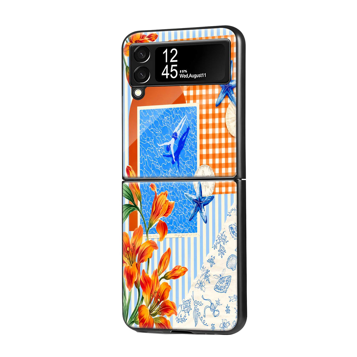 Coastal Bloom Samsung Z Flip Glass Case
