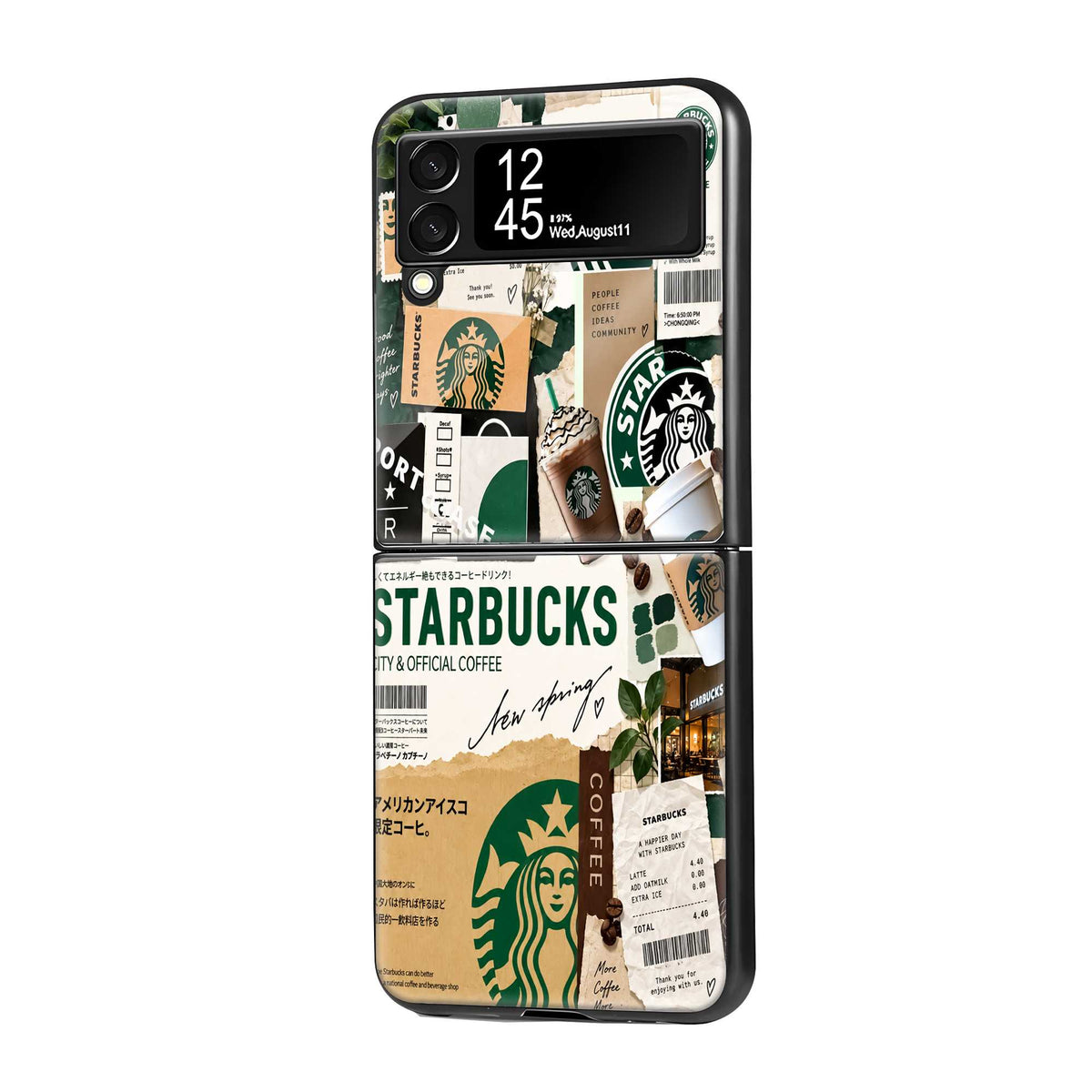 Coffee Culture Samsung Z Flip Glass Case