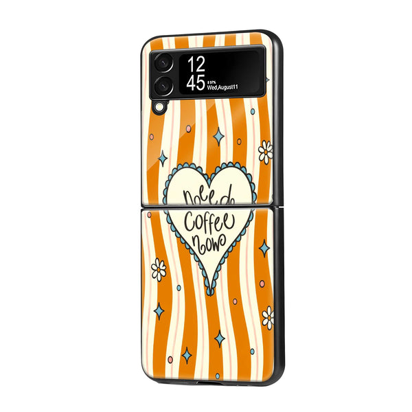 Coffee Love Samsung Z Flip Glass Case