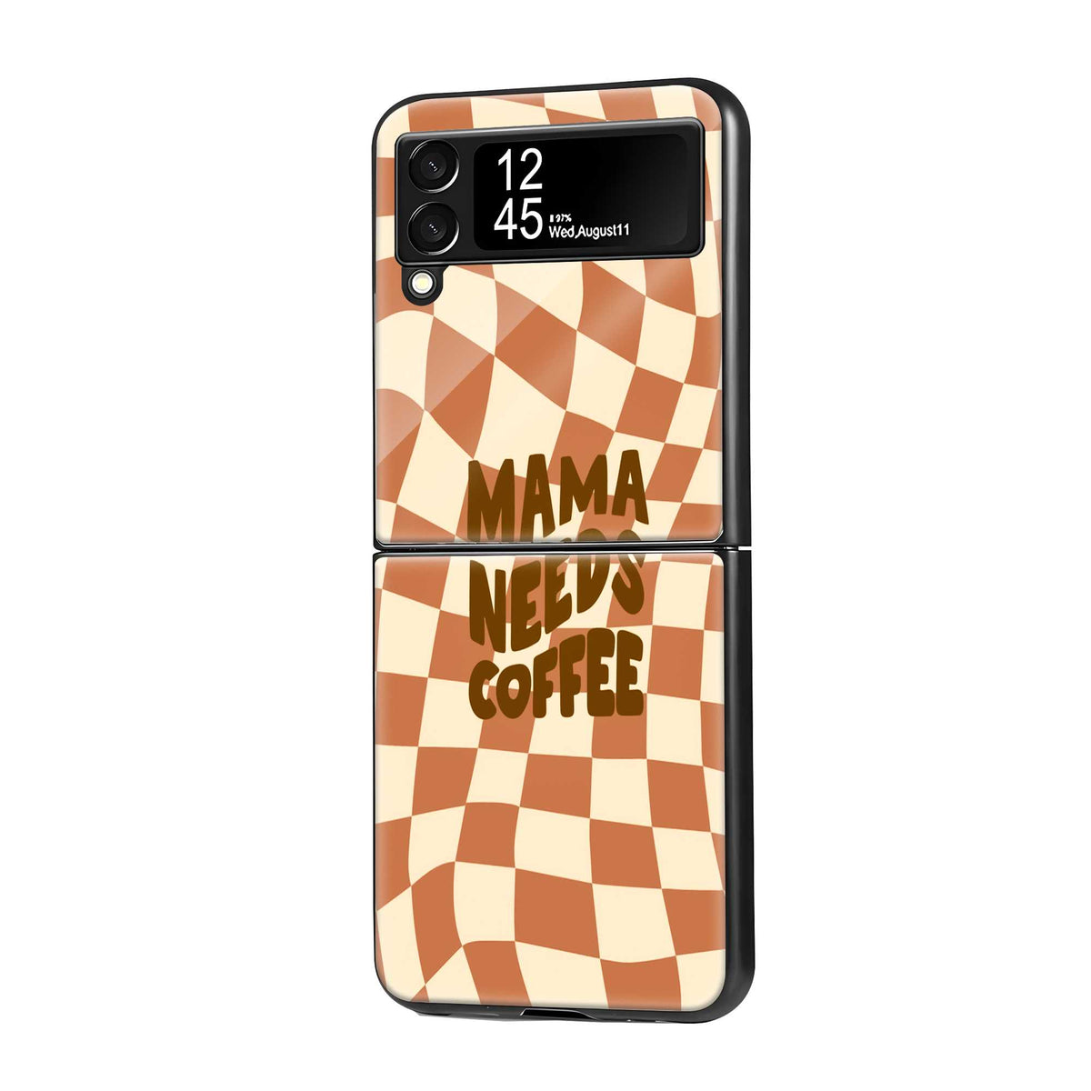 Coffee Wave Samsung Z Flip Glass Case