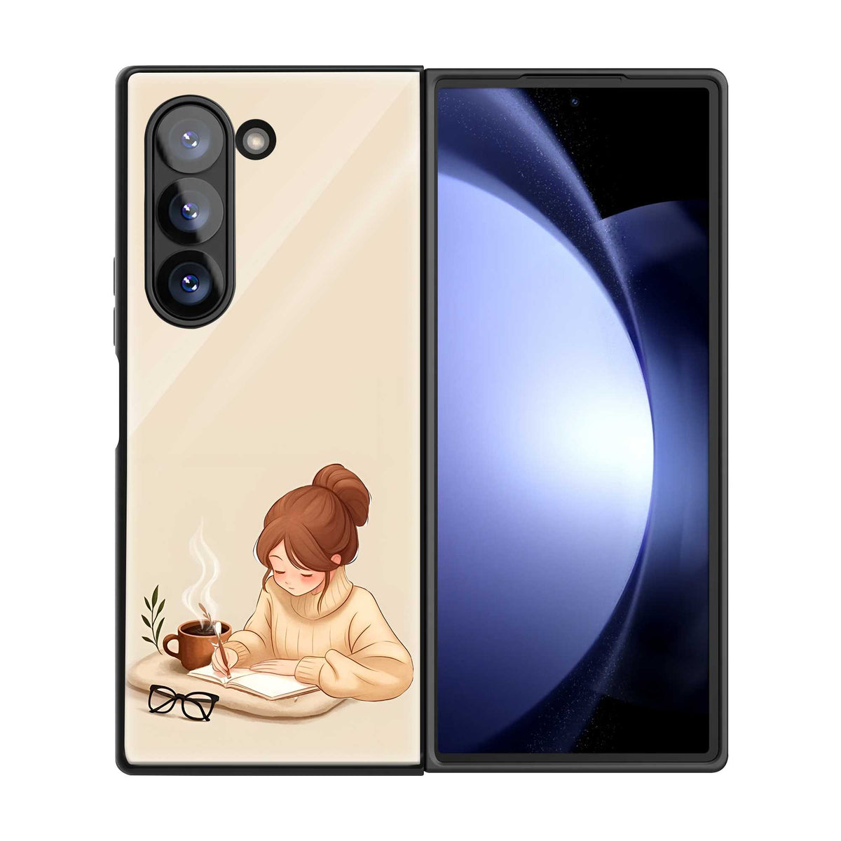 Coffee & Chapters Samsung Z Fold Glass Case