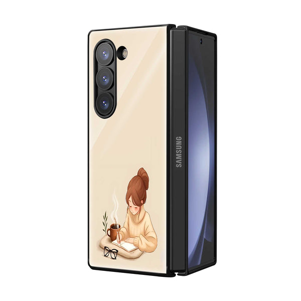 Coffee & Chapters Samsung Z Fold Glass Case
