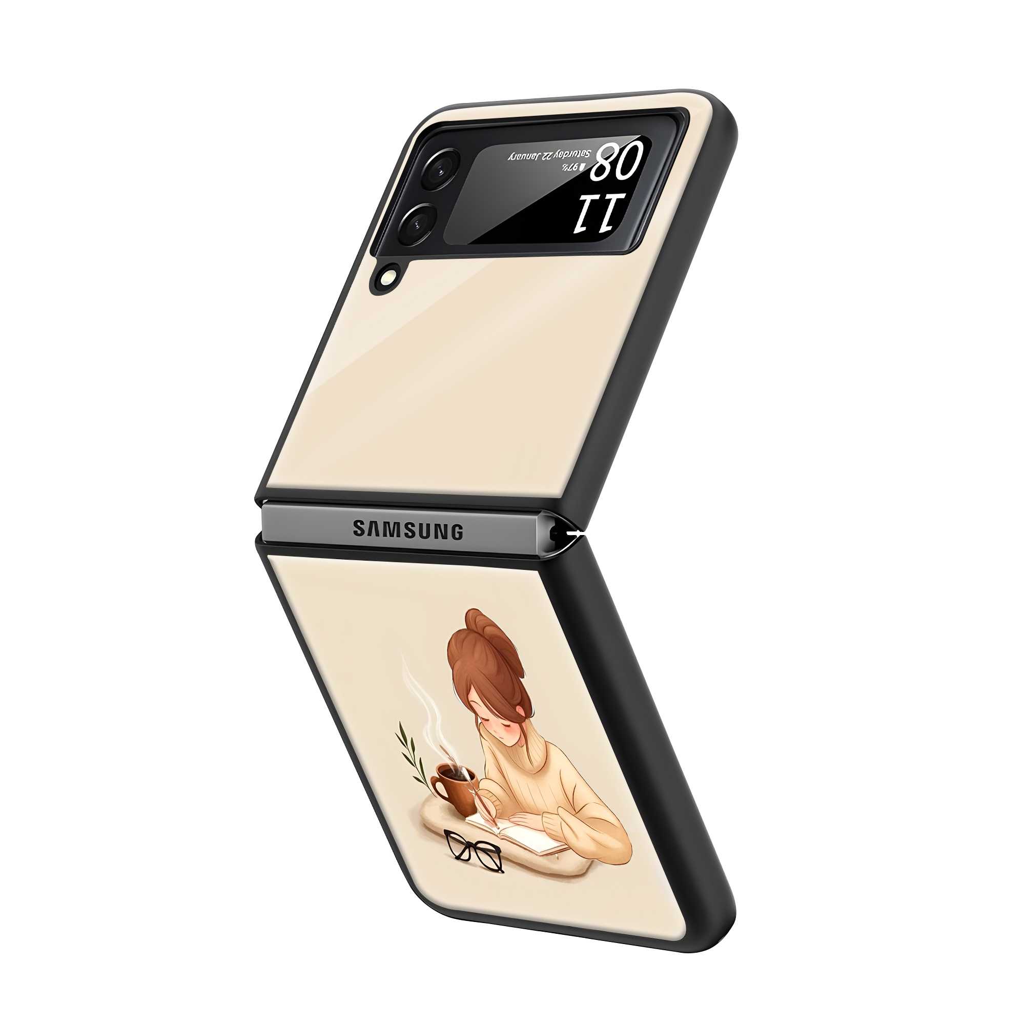 Coffee & Chapters Samsung Z Flip Glass Case