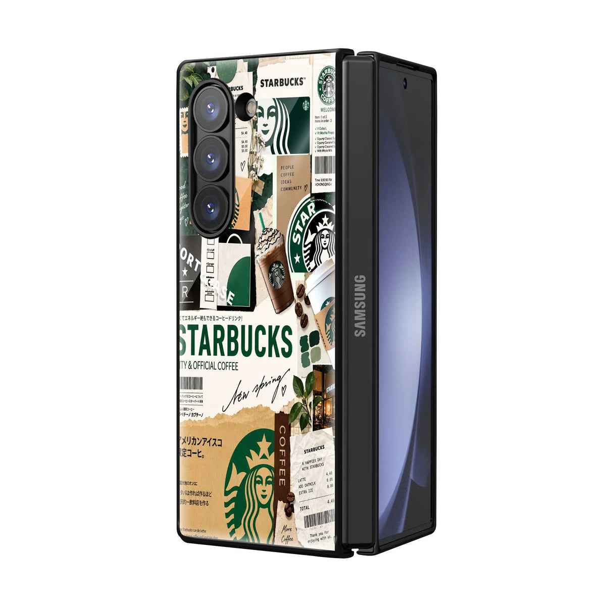 Coffee Culture Samsung Z Fold Glass Case