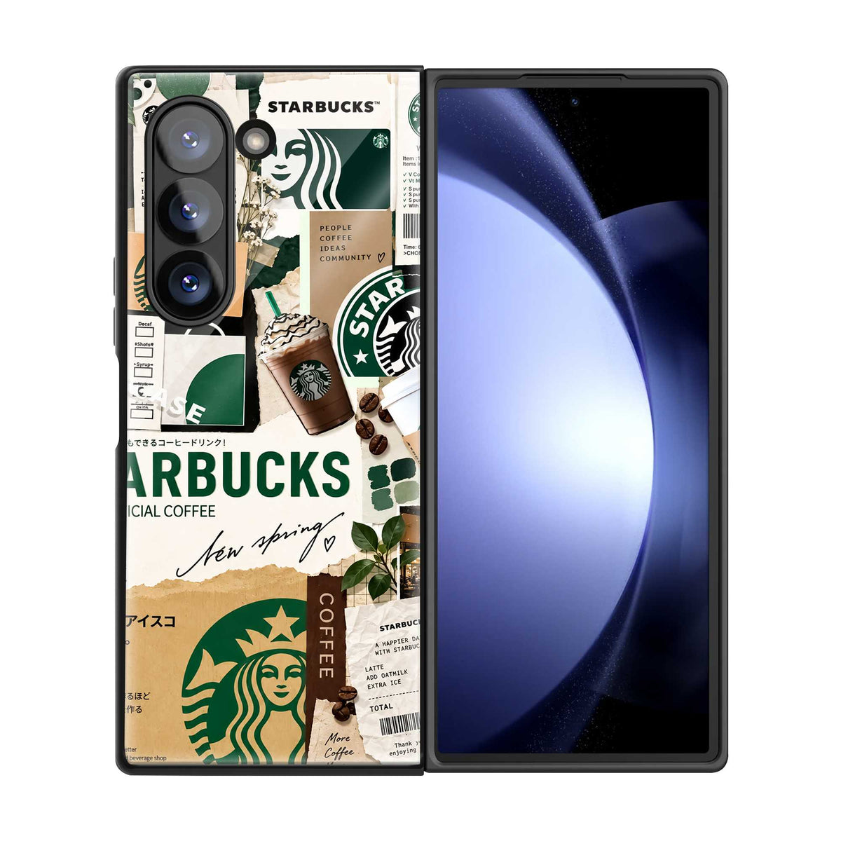 Coffee Culture Samsung Z Fold Glass Case