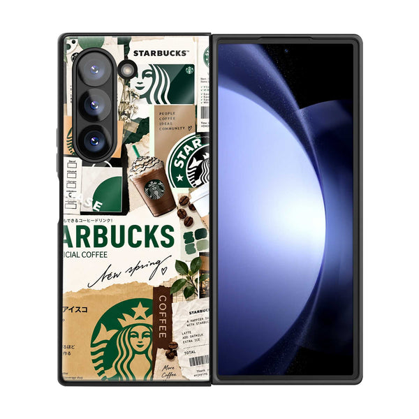 Coffee Culture Samsung Z Fold Glass Case