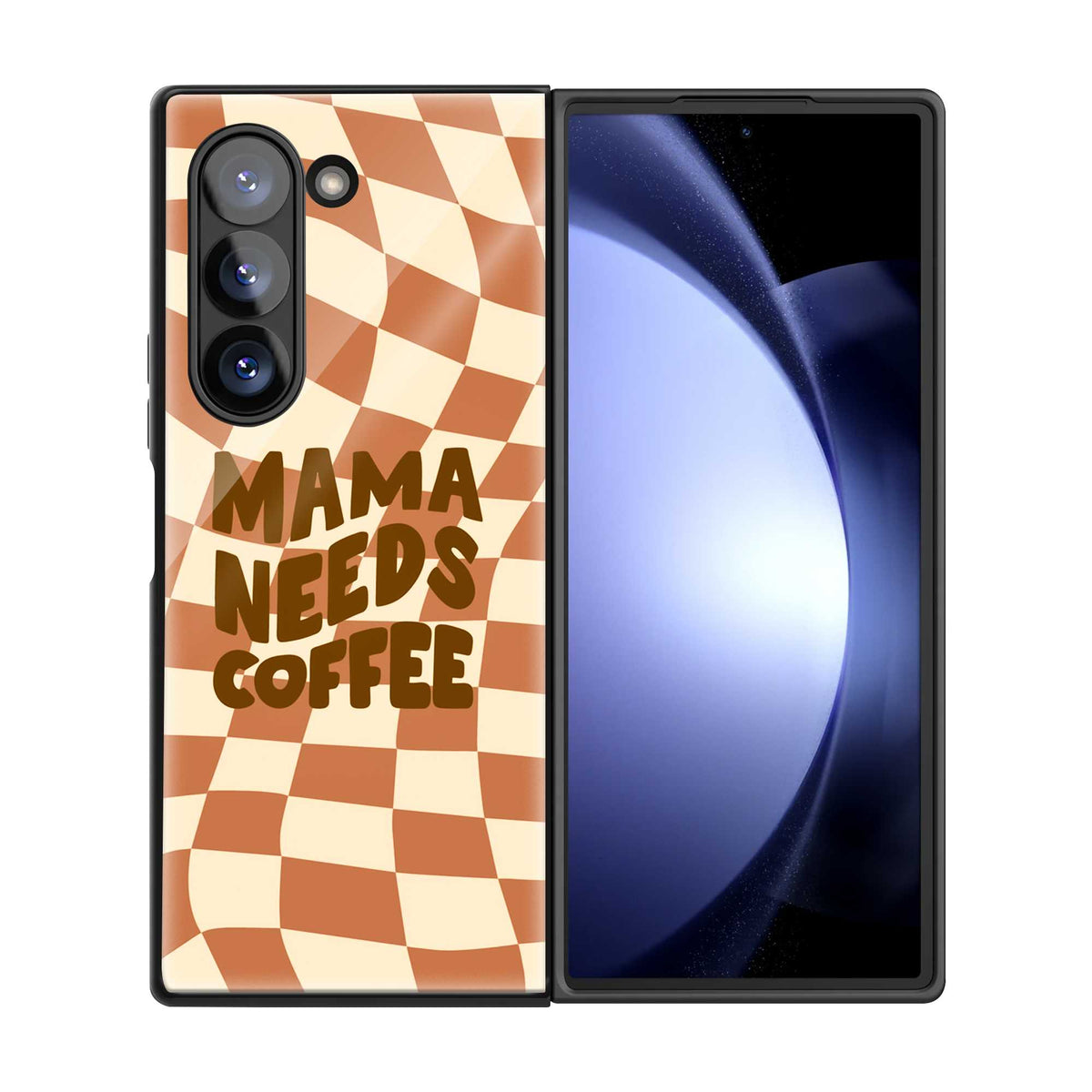 Coffee Wave Samsung Z Fold Glass Case