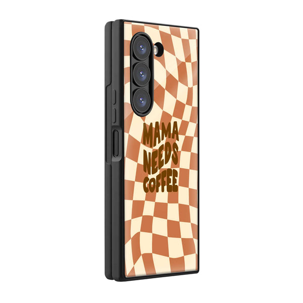 Coffee Wave Samsung Z Fold Glass Case