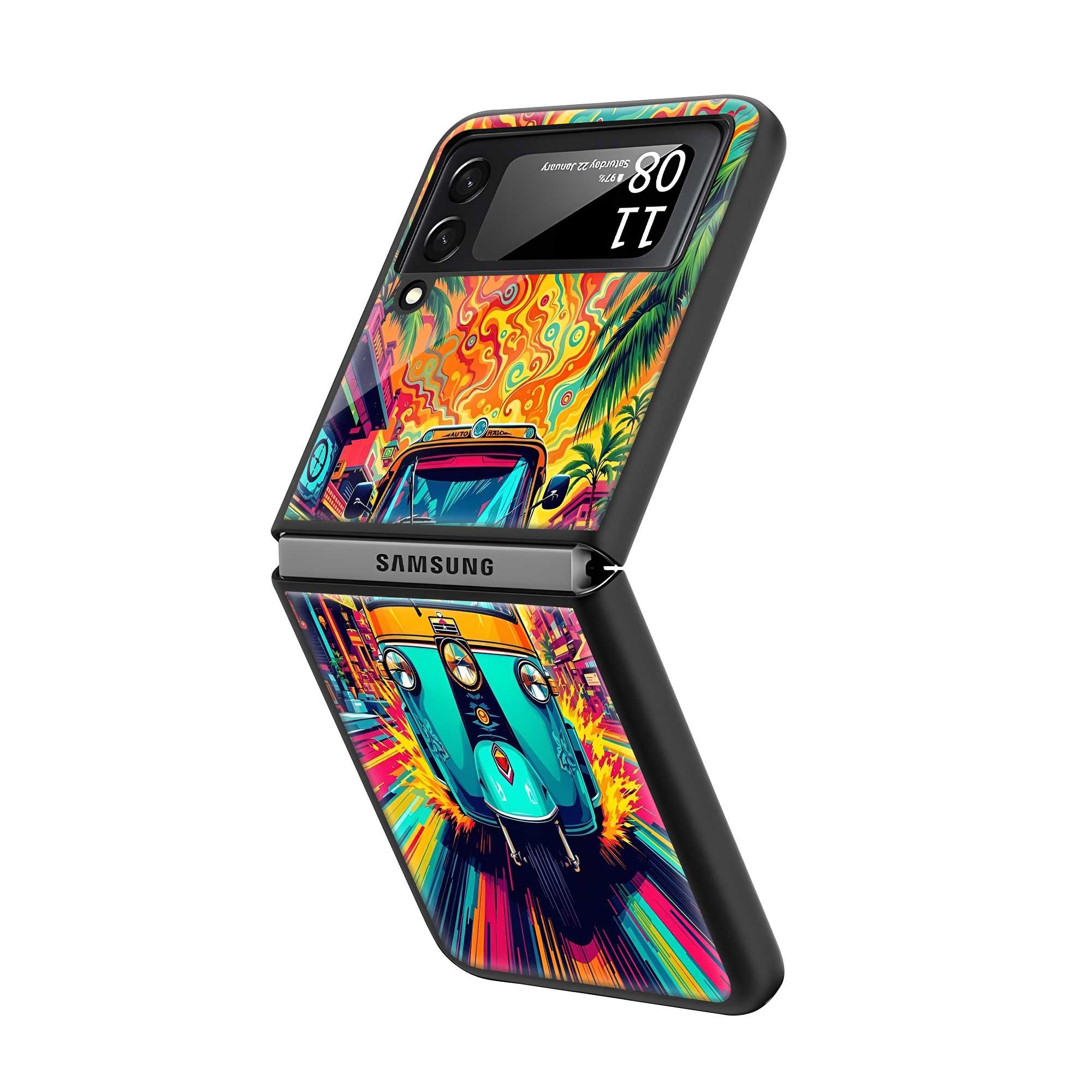 Color Ride Samsung Z Flip Glass Case