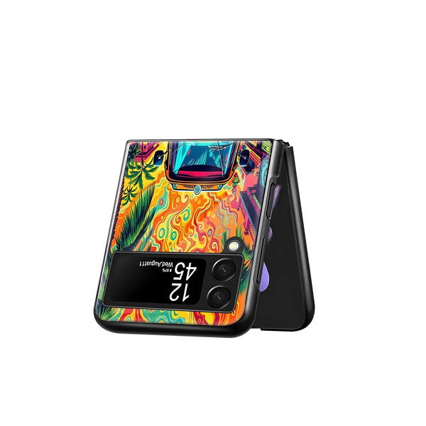 Color Ride Samsung Z Flip Glass Case