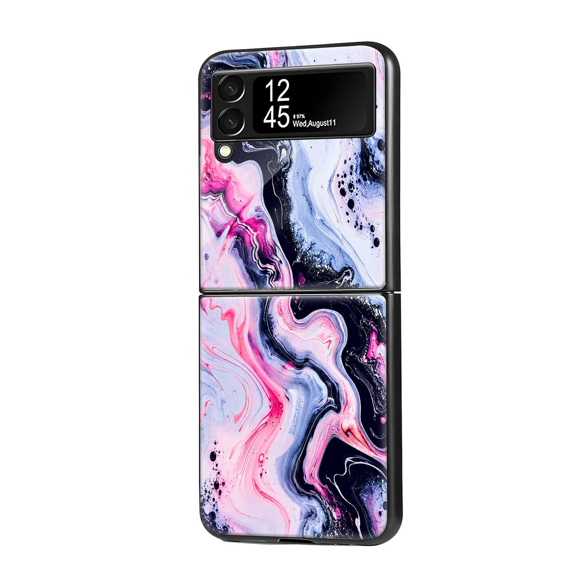 Colorful Marble Samsung Z Flip Glass Case