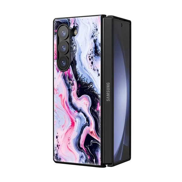 Colorful Marble Samsung Z Fold Glass Case
