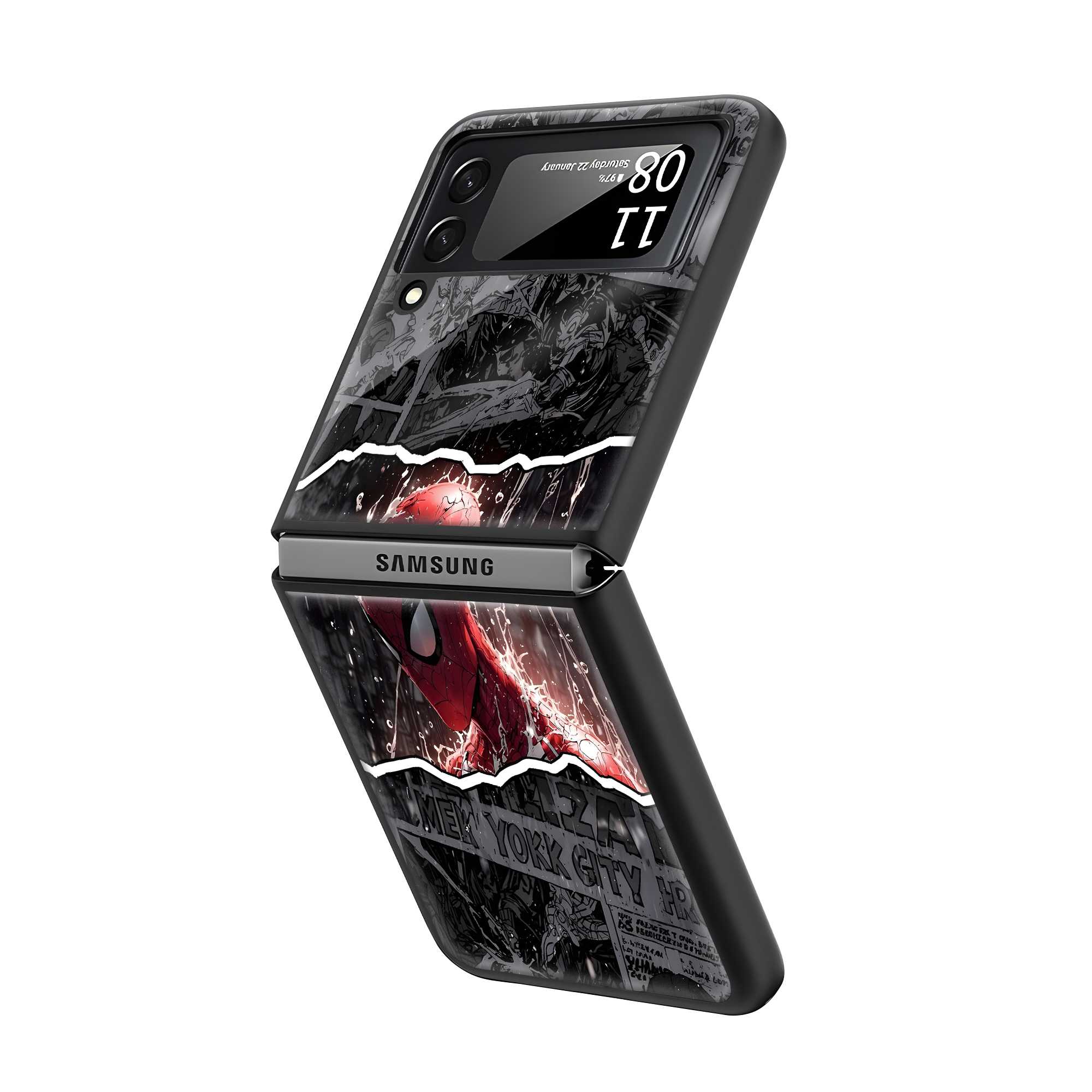 Comic Splash Samsung Z Flip Glass Case