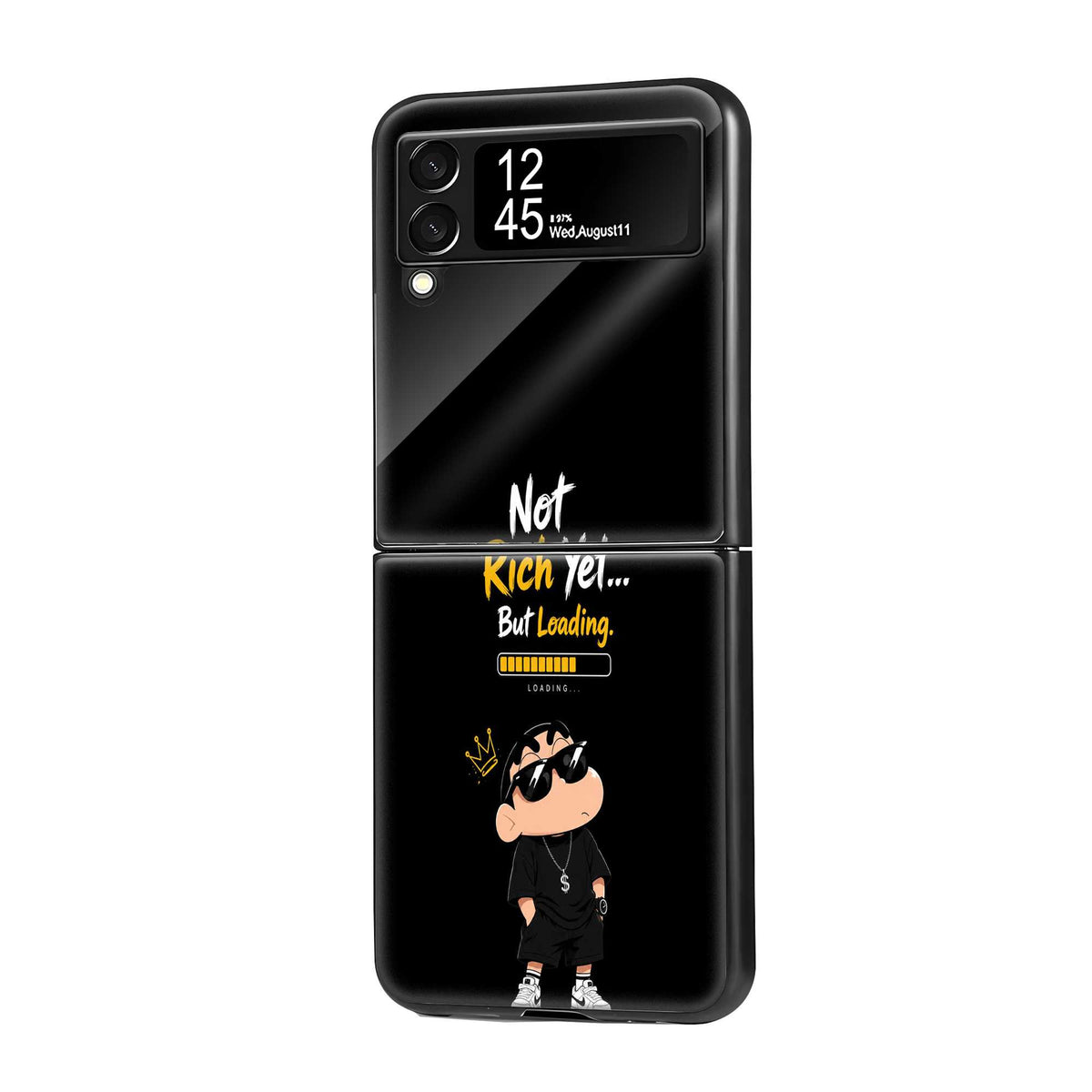 Cool Shin-Chan Samsung Z Flip Glass Case
