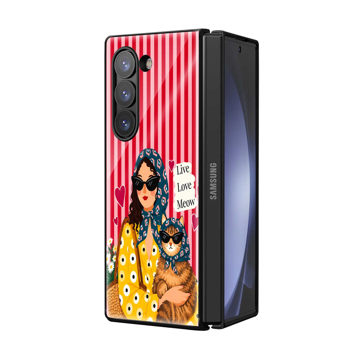 Cool Cat Club Samsung Z Fold Glass Case