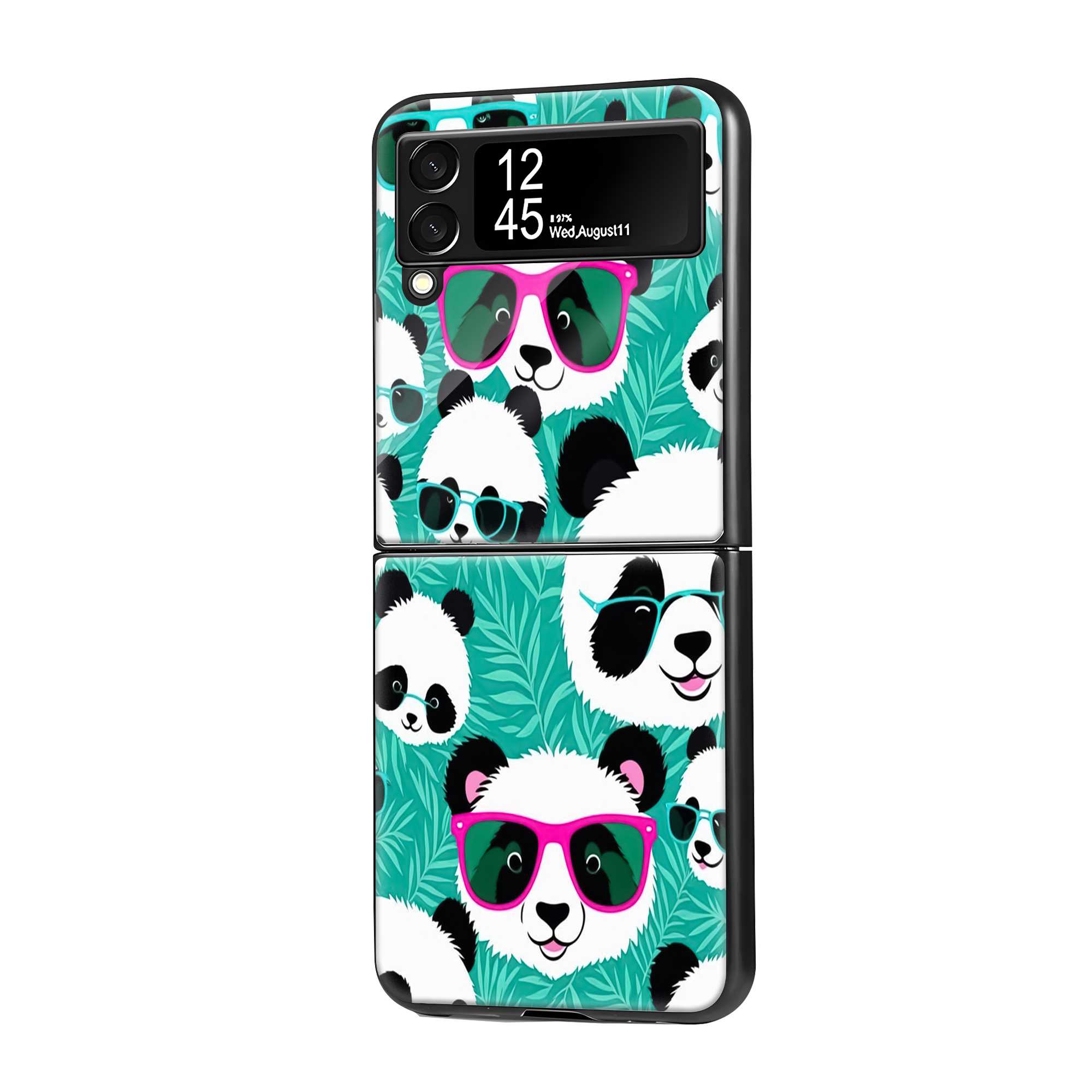 Cool Panda Samsung Z Flip Glass Case