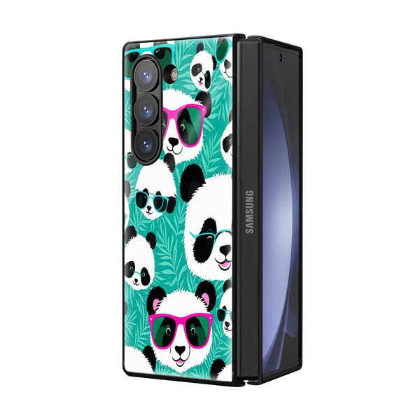 Cool Panda Samsung Z Fold Glass Case