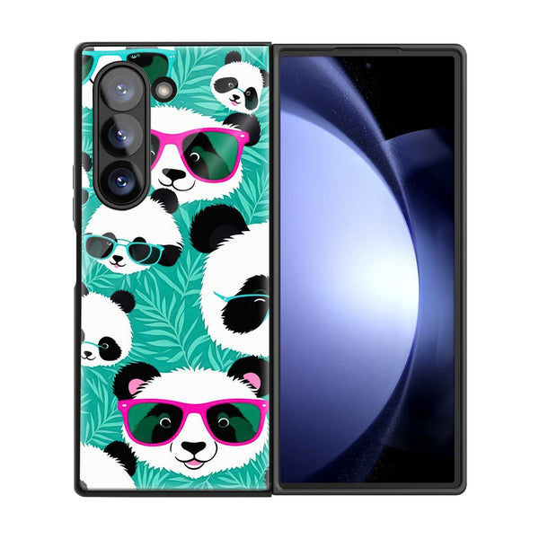 Cool Panda Samsung Z Fold Glass Case