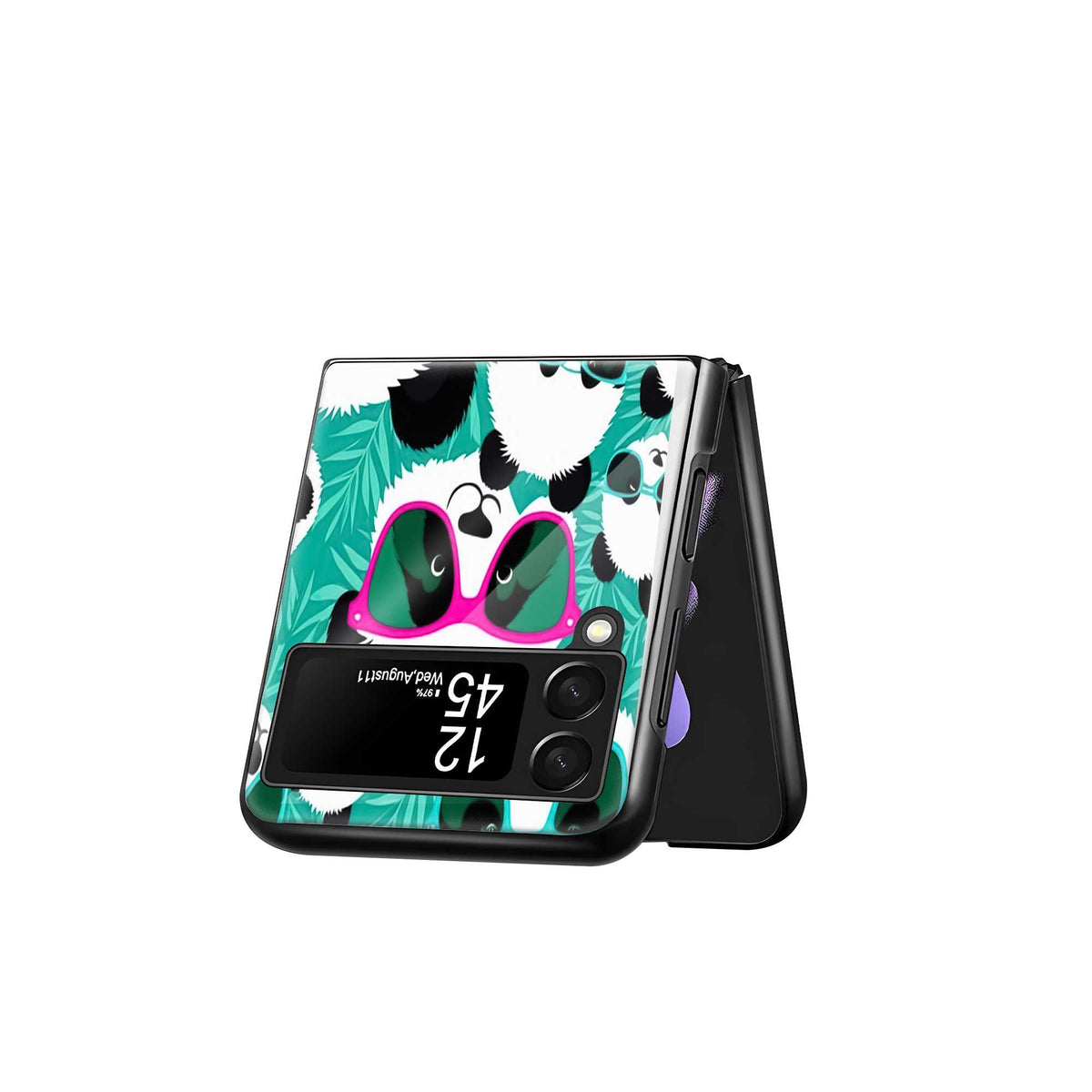Cool Panda Samsung Z Flip Glass Case