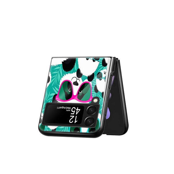 Cool Panda Samsung Z Flip Glass Case