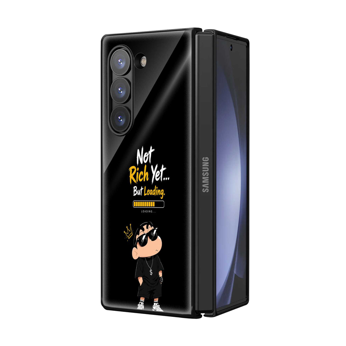 Cool Shin-Chan Samsung Z Fold Glass Case