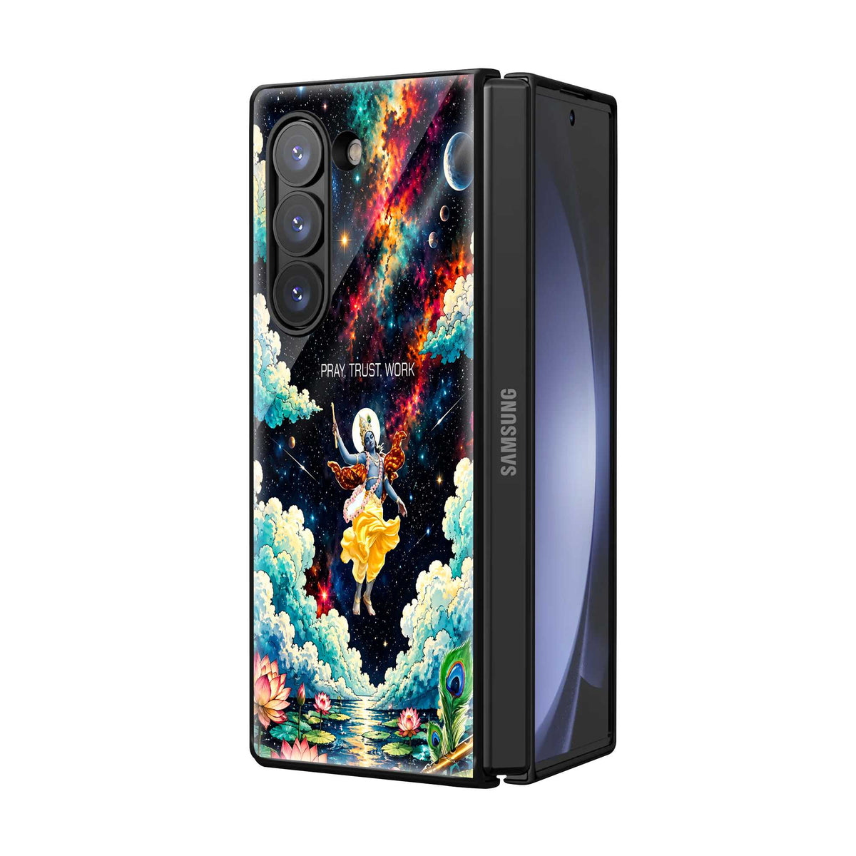 Cosmic Mahadev Samsung Z Fold Glass Case