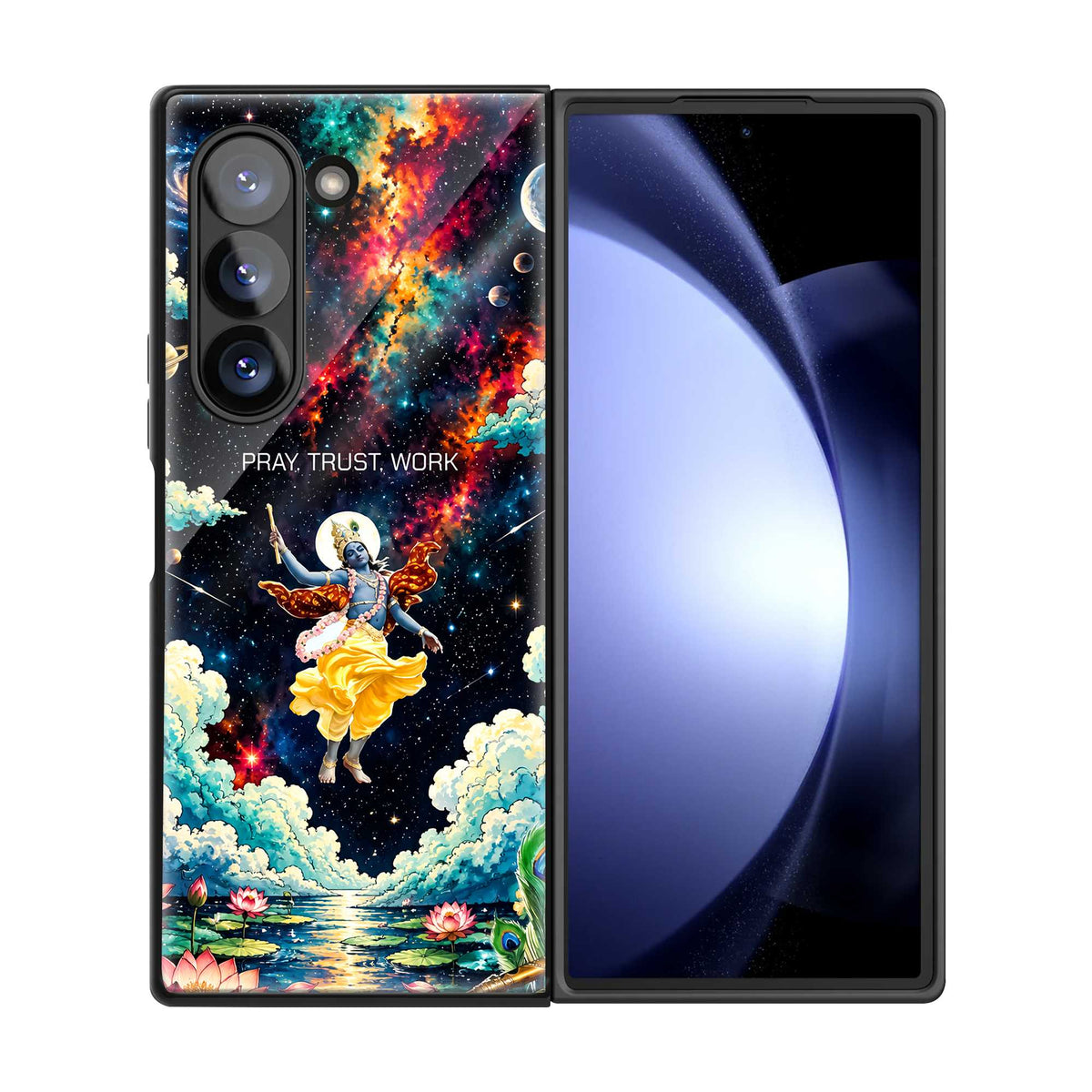 Cosmic Mahadev Samsung Z Fold Glass Case