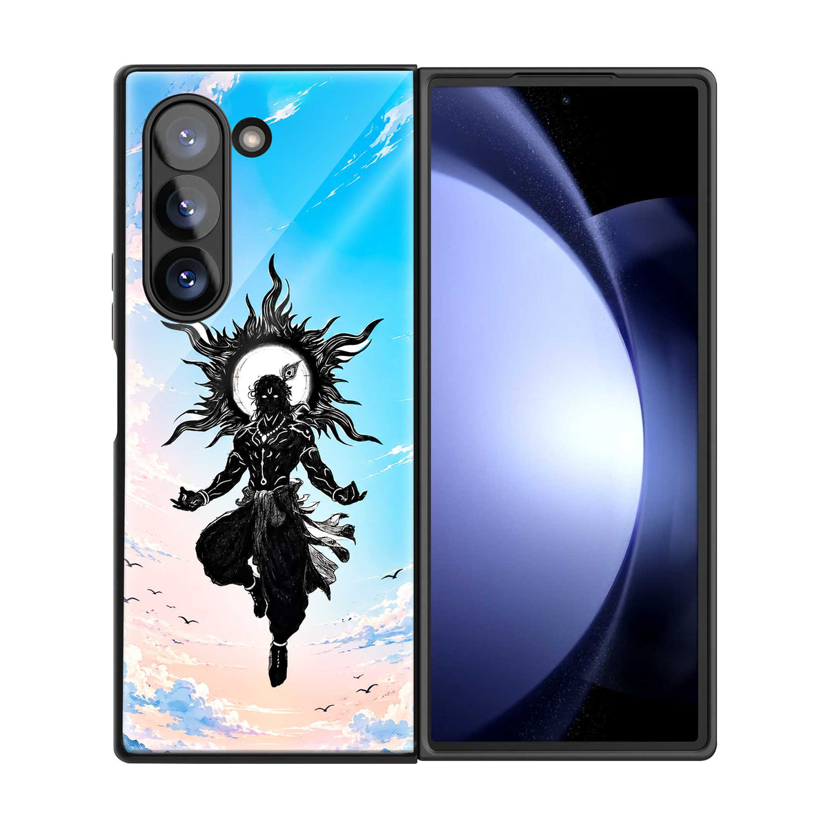 Cosmic Nataraja Samsung Z Fold Glass Case
