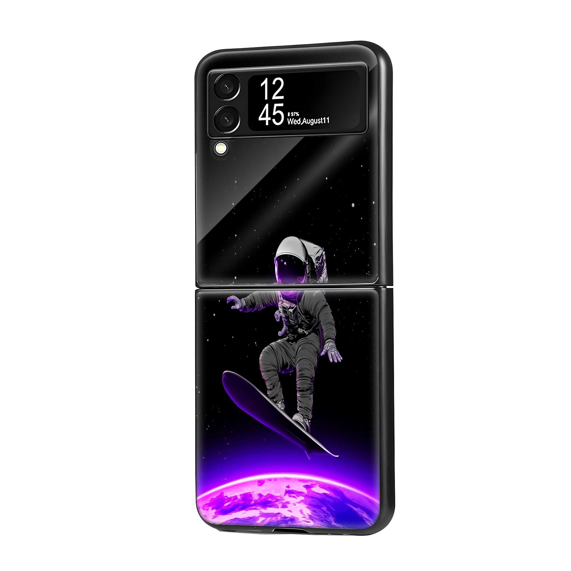 Cosmic Surfer Samsung Z Flip Glass Case