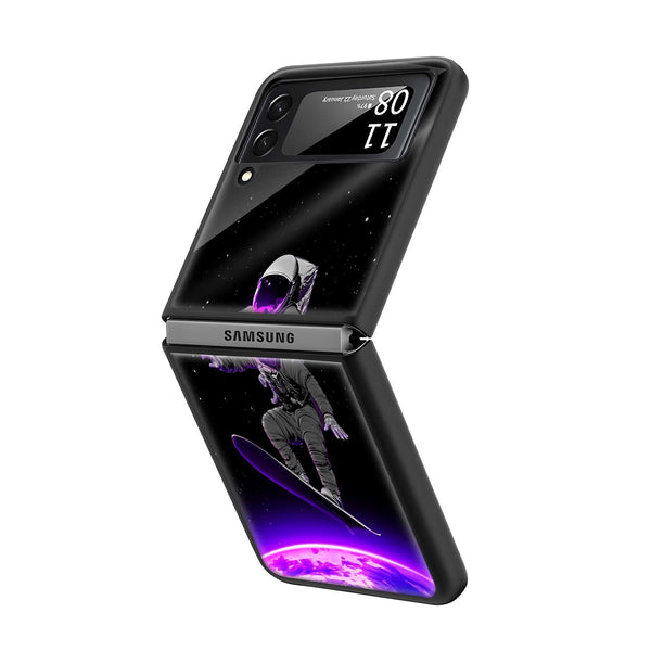 Cosmic Surfer Samsung Z Flip Glass Case