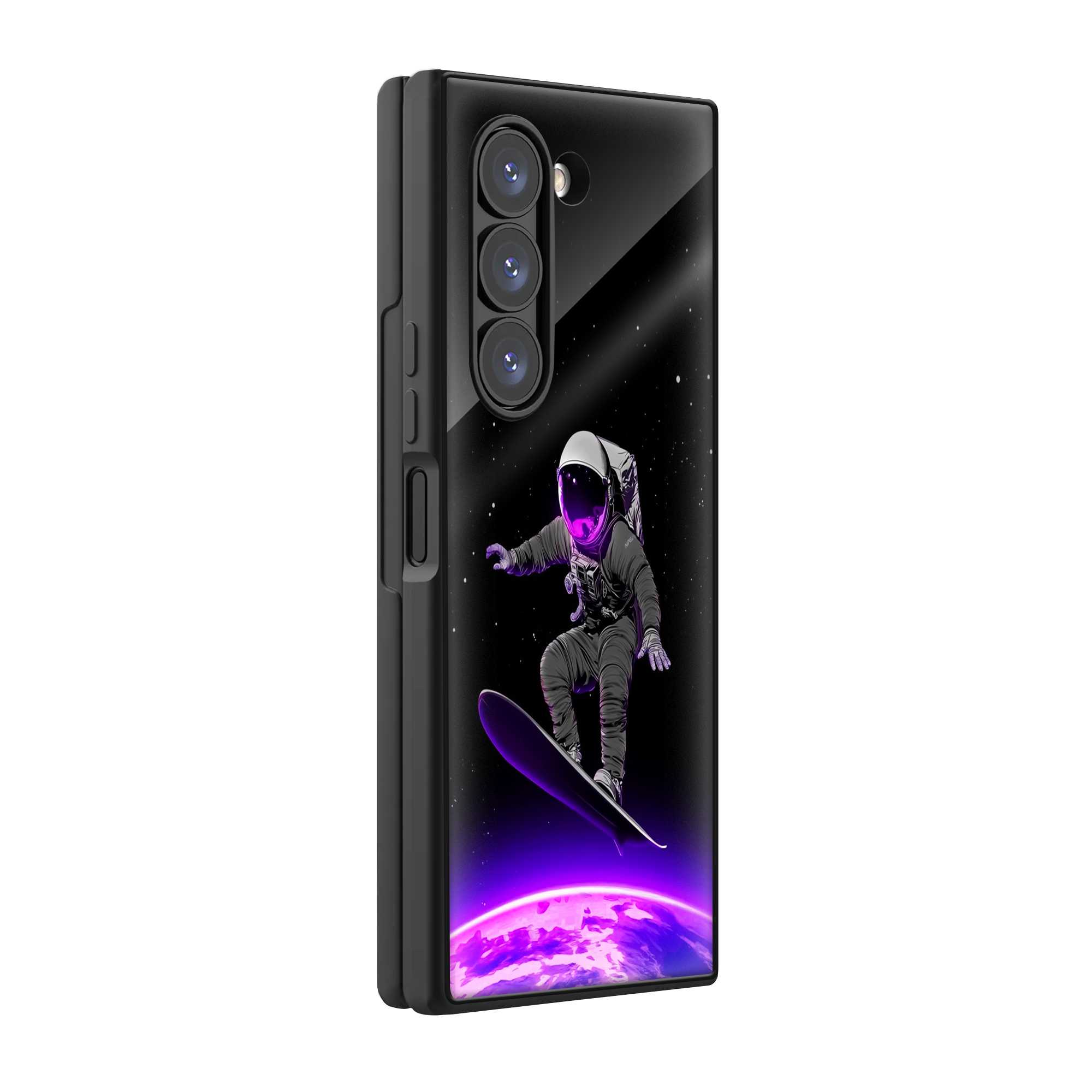 Cosmic Surfer Samsung Z Fold Glass Case