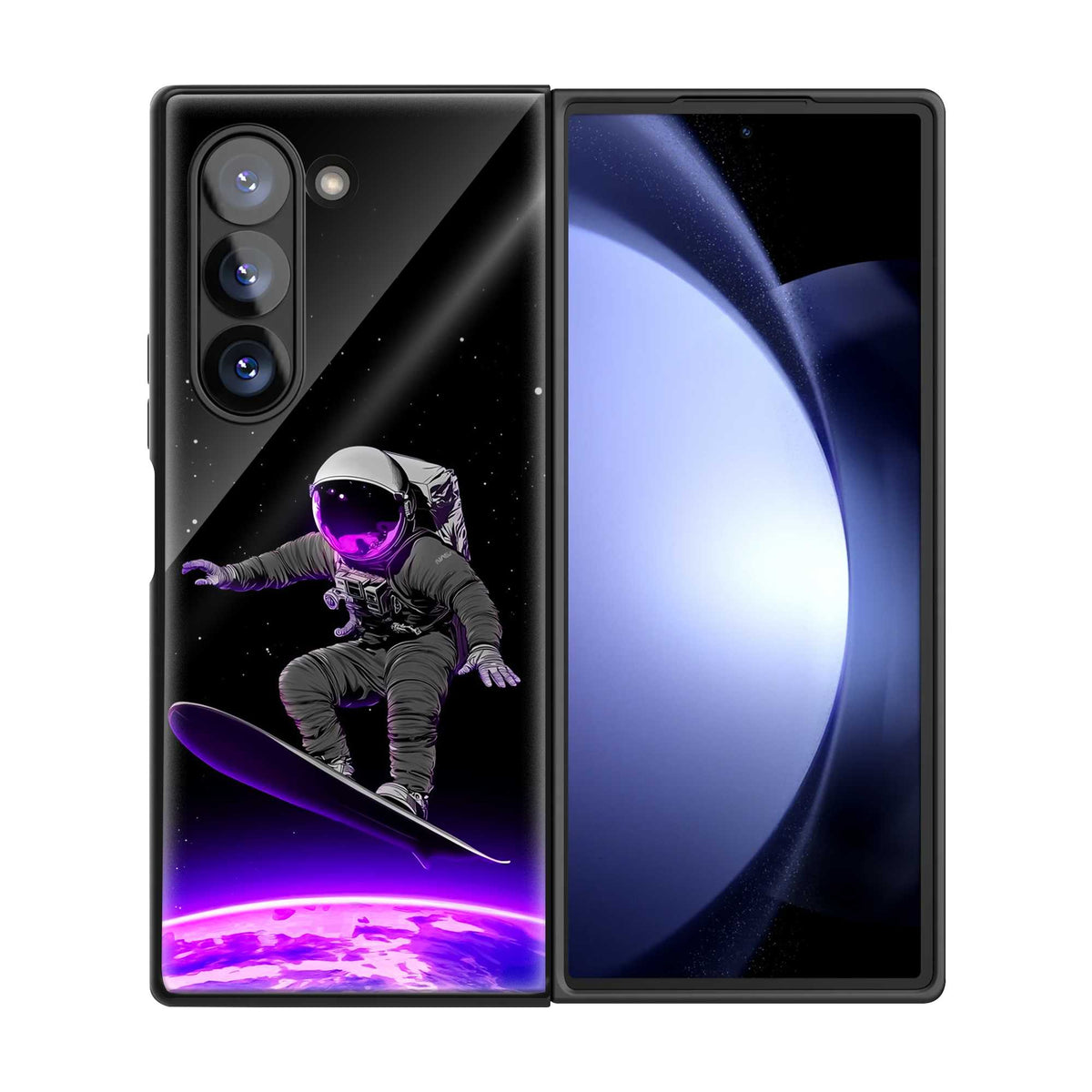 Cosmic Surfer Samsung Z Fold Glass Case
