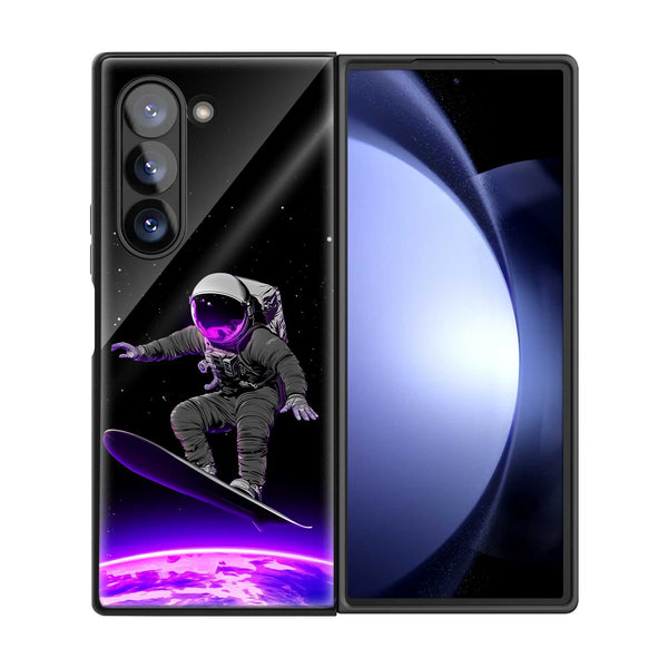 Cosmic Surfer Samsung Z Fold Glass Case