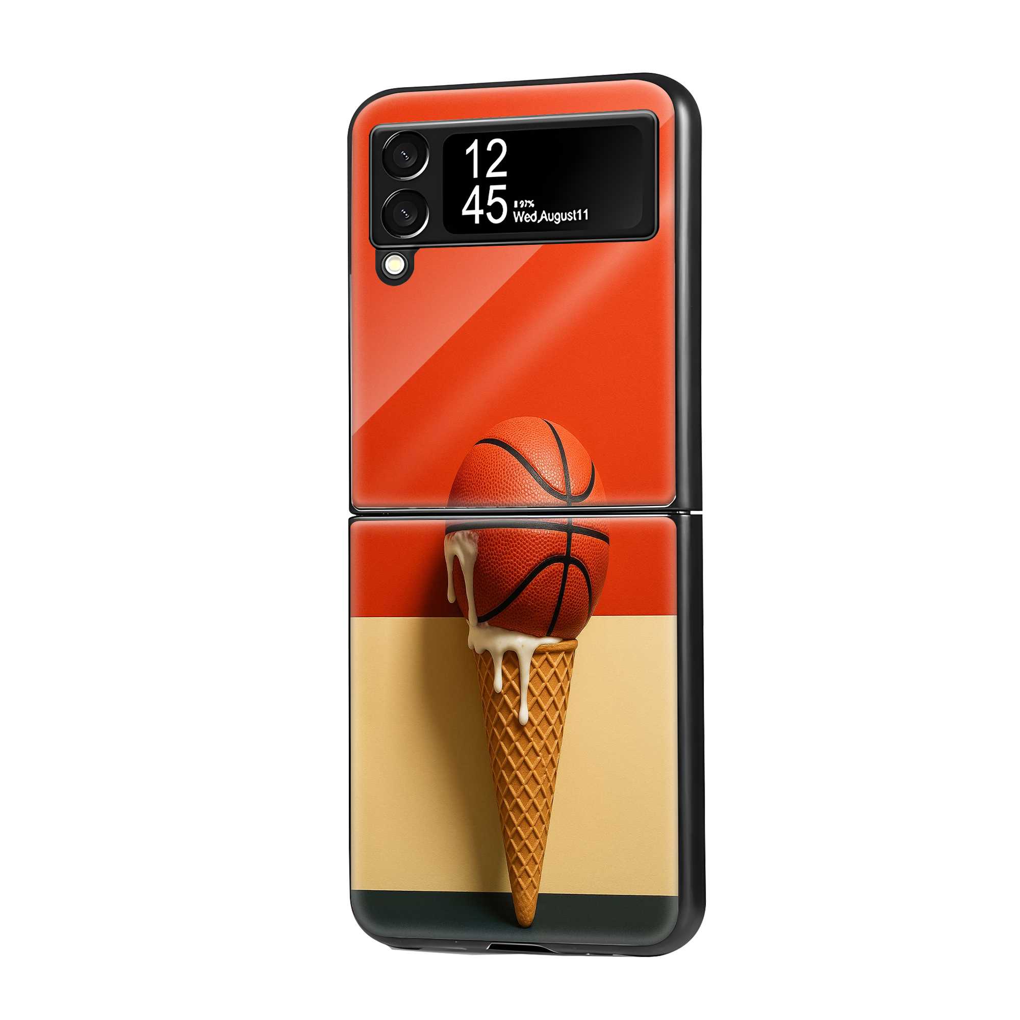 Court Cream Samsung Z Flip Glass Case