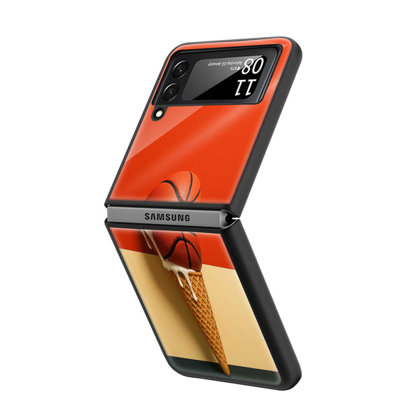 Court Cream Samsung Z Flip Glass Case