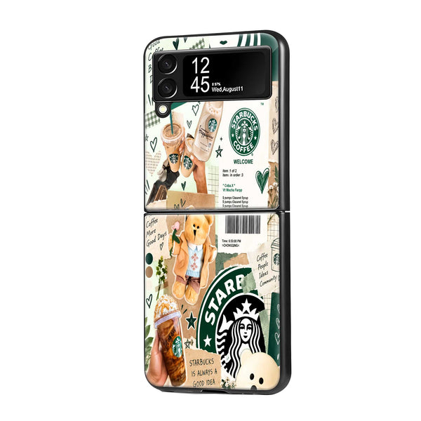 Cozy Brew Samsung Z Flip Glass Case