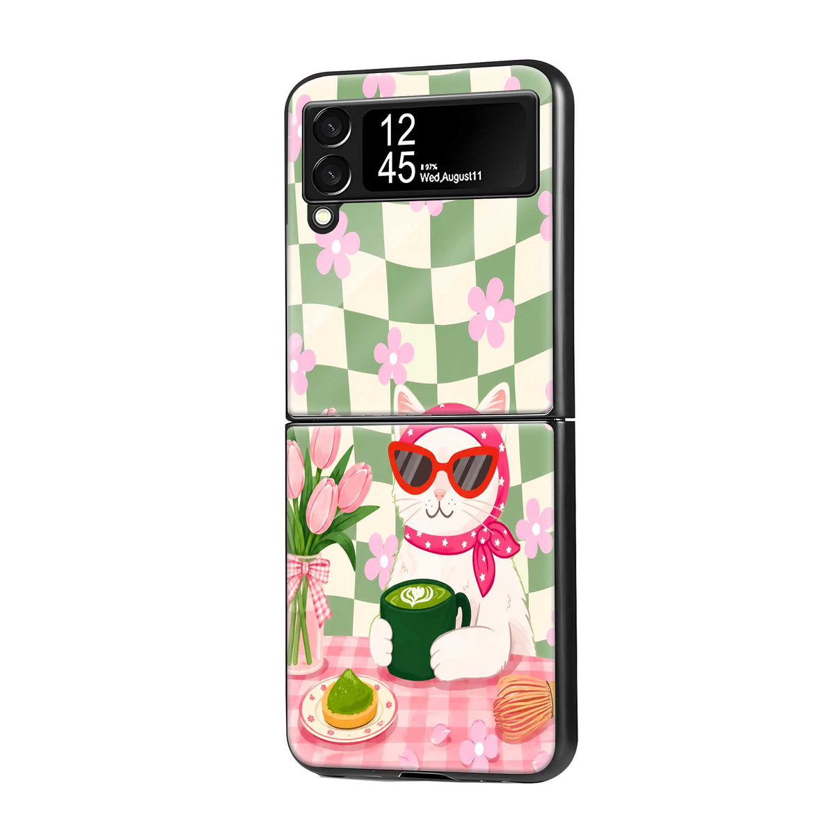 Cozy Flower Girl Samsung Z Flip Glass Case